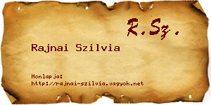 Rajnai Szilvia névjegykártya